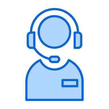 Çağrı merkezi ikon vektör çizelgesi çizimi