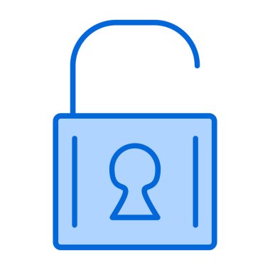 asma kilit vektör ince çizgi simgesi