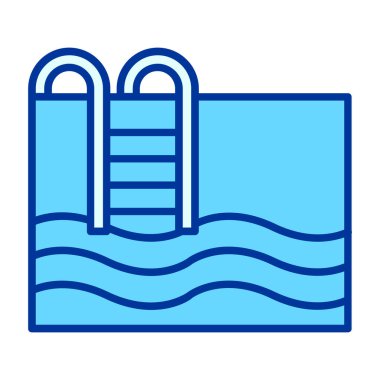 Su havuzu ikonu vektör çizimi çizimi