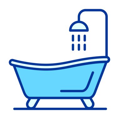 Banyo rengi ikon vektörü. Banyo tabelası. izole edilmiş sembol çizimi