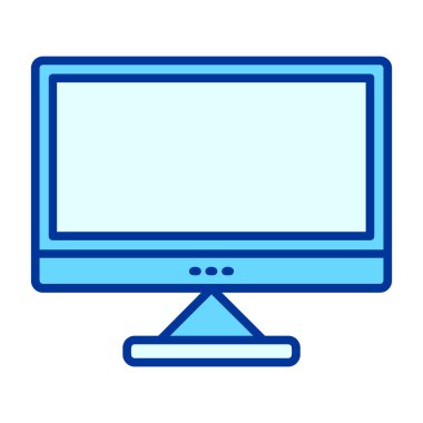 Dizüstü bilgisayar simgesi vektörü. İnce çizgi işareti. İzole edilmiş kontür sembolü gösterimi