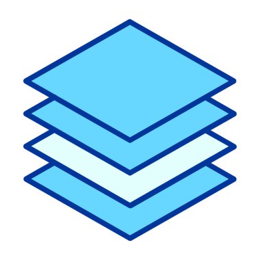 iki tonlu renkli kağıt tabaka vektör simgesi