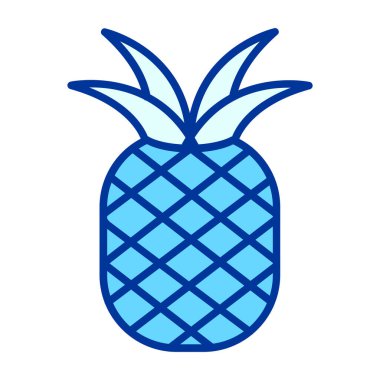 ananas ikonu vektör illüstrasyonu