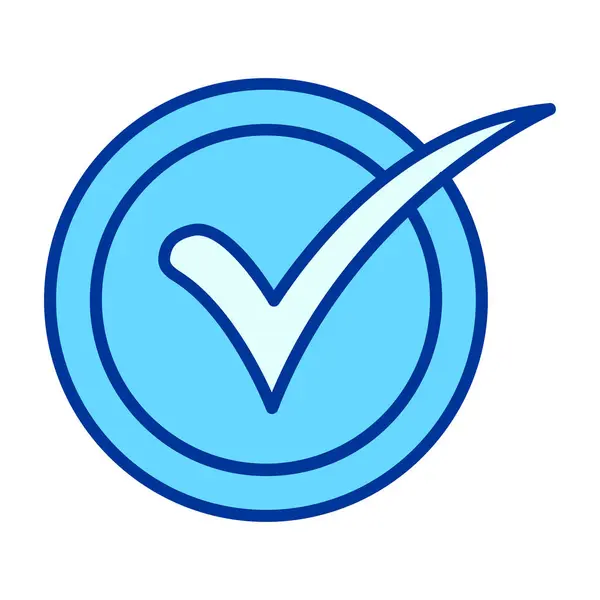 İşaret simgesini işaretle. beyaz arkaplanda izole edilmiş çizgi kontrol işareti vektör rengi