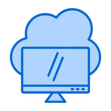 Bulut. Web simgesi basit illüstrasyon