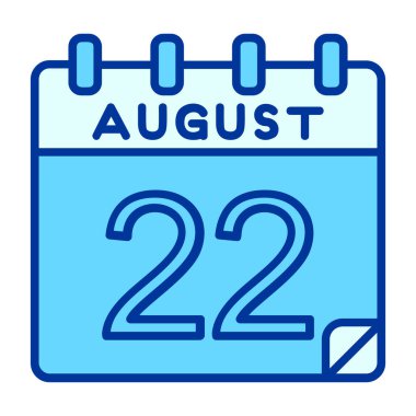 Ağustos 23 rd - takvim simgesi tek vektör illüstrasyonu