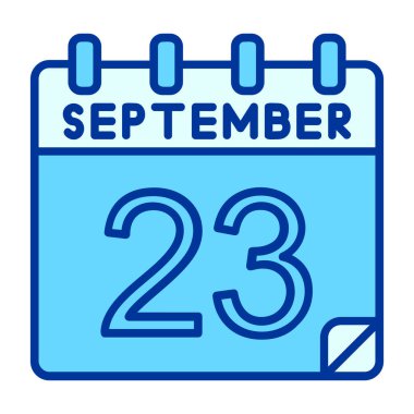 Eylül 25 - takvim simgesi, vektör illüstrasyonu