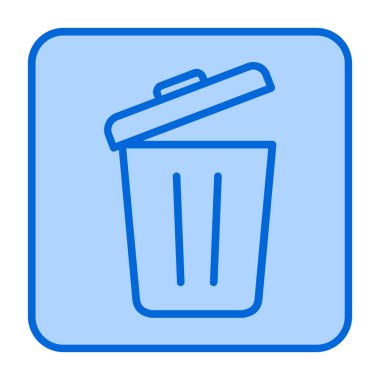 Çöp kutusu simgesi vektör illüstrasyon grafik tasarımı