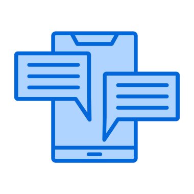 Sohbet ikonu vektörü. izole çizgi gösterimi