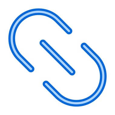 Zincir bağlantı ikonu vektörü. biçim düz simge, yuvarlak açılar, beyaz arkaplan,