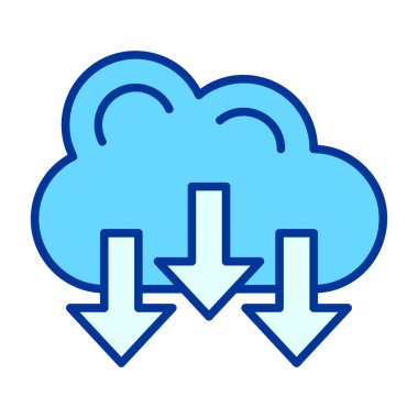 bulut gönderme vektör simgesi düzenlenebilir