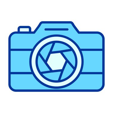 fotoğraf makinesi ikon vektörü. İnce çizgi işareti. izole edilmiş sınır sembolü çizimi