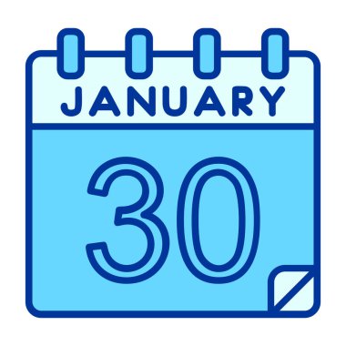 Takvim simgesi, vektör illüstrasyonu. Ocak