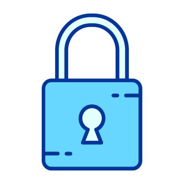 Şeffaf arkaplanda vektör illüstrasyonunu kilitle. Birinci kalite semboller. Konsept ve grafik tasarım için ince çizgi simgesi.