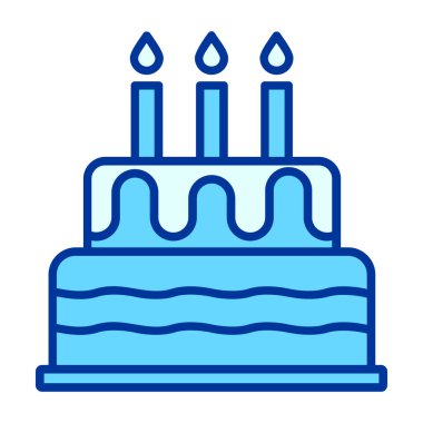 Kek. Web simgesi basit illüstrasyon