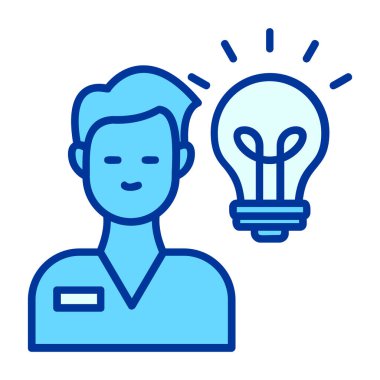 Kafası ve konuşma balonu olan adam.