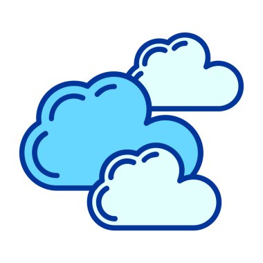 Bulut Hesaplama. Web simgesi basit illüstrasyon