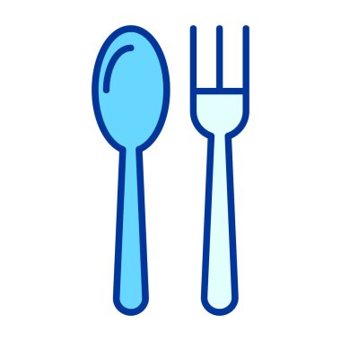 kaşık ve çatal vektör çizimi