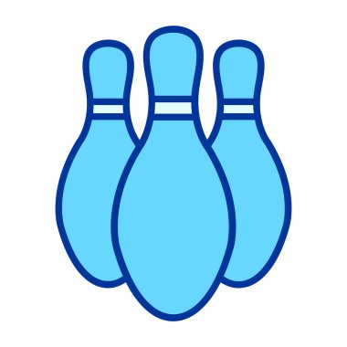Bowling ikonu vektör illüstrasyonu