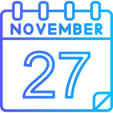 Beyaz simge tasarımlı takvim, 27 Aralık, gündüz ve tatil. vektör illüstrasyonu