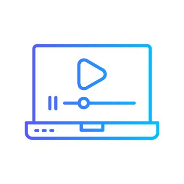 Video oynatıcı simge vektörünü çal