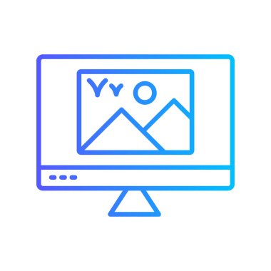 ok simgesi vektör illüstrasyon tasarımı ile bilgisayar monitörü