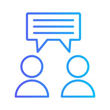 insanların simgeleriyle konuşma balonu