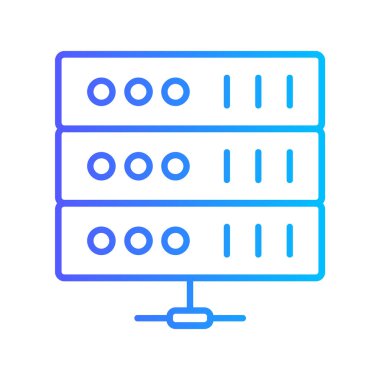 sunucu renk çizgisi simgesi. Web sayfası, mobil uygulama, tanıtım için pictogram.