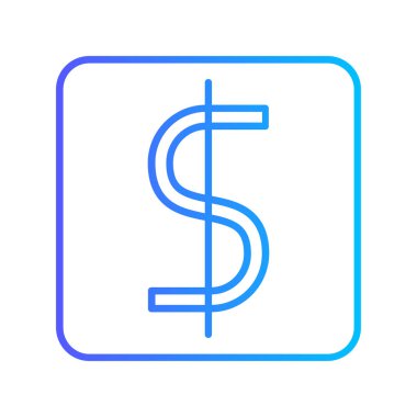 Dolar işareti vektör simgesi tasarım