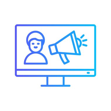 Megafon vektör illüstrasyon tasarımlı hoparlör