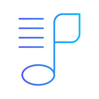 müzik notası ikon vektör illüstrasyonu