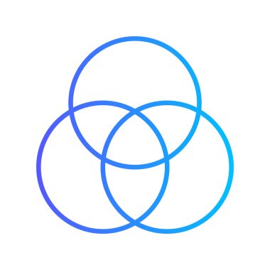 Mavi ve beyaz bir ikonun vektör illüstrasyonu