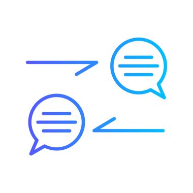 İnce satır biçiminde sohbet simgesi