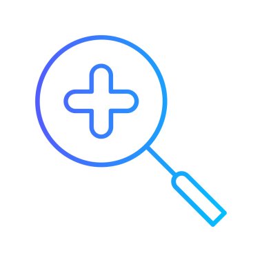 Büyüteç. Beyaz arkaplanda basit düz vektör simgesi