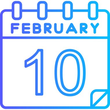 0 1 - Mavi gradyan çizgi simgesi, vektör