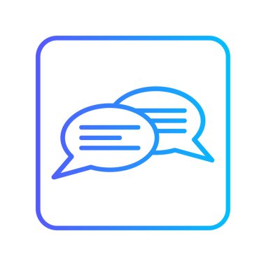 Sohbet simgesi vektör illüstrasyonu