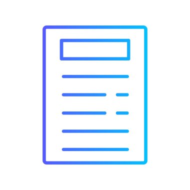 Belge simgesinin vektör illüstrasyonu