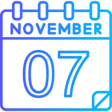 8 Kasım takvim simgesi, tek günlük takvim simgesi