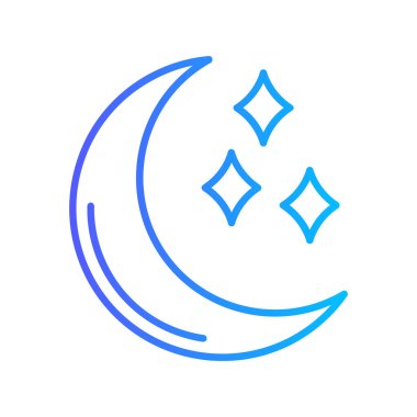 Ay ikonu vektör illüstrasyonu