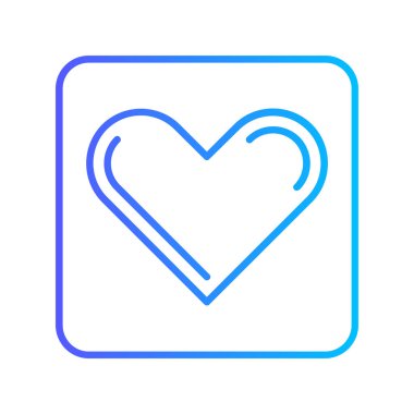 Kalp ikonu vektör illüstrasyonu