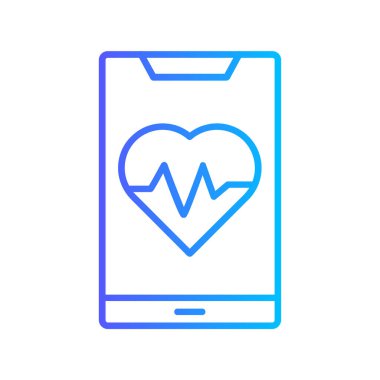 Cep telefonu simgesi, vektör illüstrasyonu