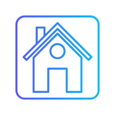 Soyut arkaplanda ev simgesi izole edildi