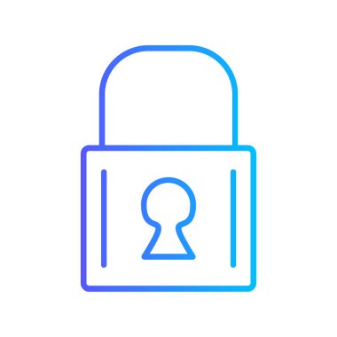 Kilit. Web simgesi basit illüstrasyon