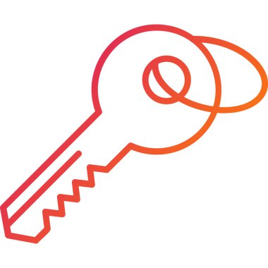 Anahtar simgesi vektör illüstrasyonu