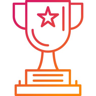 Kupa. Web simgesi vektör illüstrasyonu