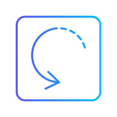 Bir okun mavi simgesinin vektör çizimi