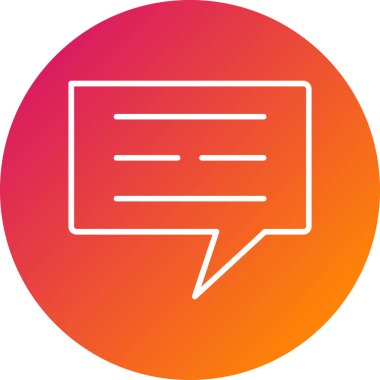 Sohbet simgesinin vektör illüstrasyonu