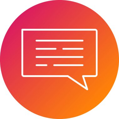 Sohbet simgesinin vektör illüstrasyonu