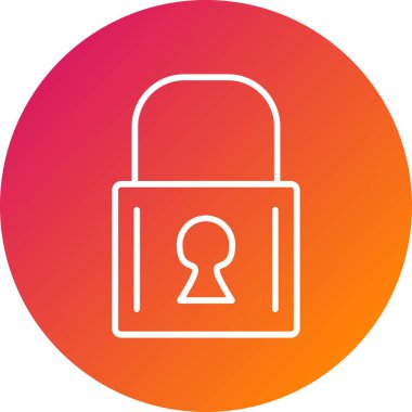 Kilit. Web simgesi vektör illüstrasyonu