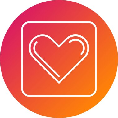 Kalp simgesinin vektör illüstrasyonu